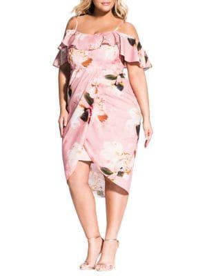 City Chic Plus English Rose Dress
