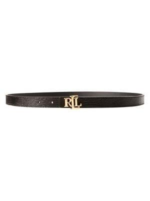 Lauren Ralph Lauren Logo Reversible Leather Belt