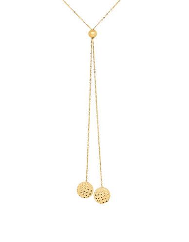 Lord & Taylor 14k Yellow Gold Lariat Necklace