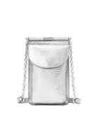 Lauren Ralph Lauren Embossed Metallic Leather Crossbody Bag