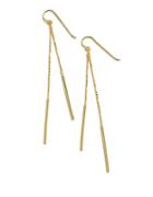 Lord & Taylor 18k Gold Over Sterling Silver Linear Drop Earrings