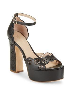 Rachel Zoe Jenelle Leather Block Sandals
