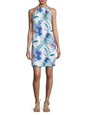 Tommy Bahama Fronds Ferdinan Floral Halter Dress