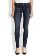 Paige Transcend Edgemont Zip-pocket Skinny Jeans