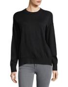 Donna Karan Silk-blend Split Hem Sweater