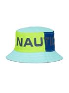 Nautica Logo Graphic To Solid Reversible Bucket Hat