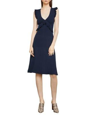 Bcbgmaxazria Ruffle-trimmed A-line Dress