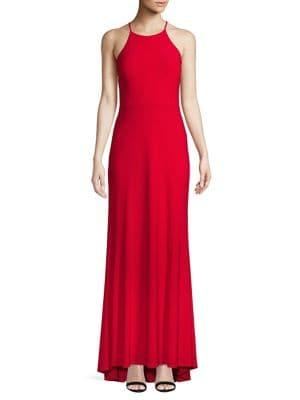 Jump High-low Halter Gown