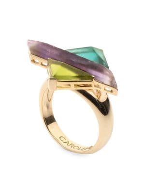 Carolee Florence Triangular Amethyst Ring