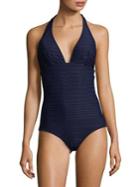 Shoshanna Ottoman Striped One-piece Swimsuit
