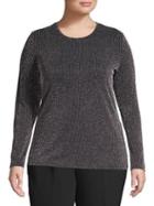 Michael Michael Kors Plus Ribbed Long Sleeve Top
