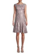 Adrianna Papell Sequin Lace Dress