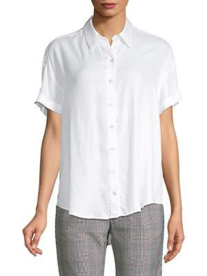 Lord & Taylor High-low Button-down Shirt