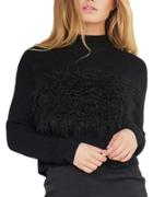 Kendall + Kylie Solid Fur Pullover