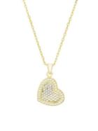 Lord & Taylor Crystal Heart Charm Necklace