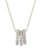 Adina Reyter 14k Yellow Gold And Diamond Tiny 3 Pave Beads Necklace