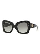 Versace 54mm Embellished Acetate And Metal Butterfly Sunglasses