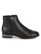Karl Lagerfeld Paris Safia Studded Leather Ankle Boots