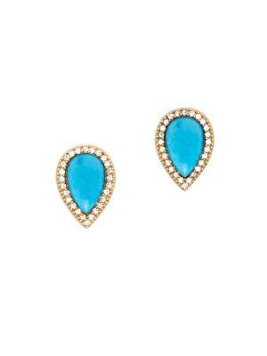 Sole Society Crystal Teardrop Stud Earrings