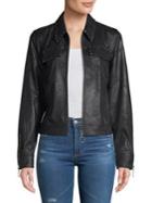 Highline Collective Studded Faux Suede Cropped Jacket