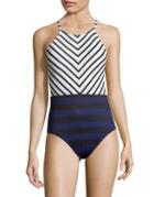 Tommy Bahama High Neck One-piece Swimsuit