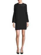 Michael Michael Kors Lace Bell-sleeve Shift Dress