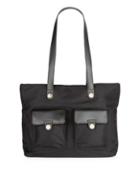 Calvin Klein Faux Leather-trimmed Nylon Tote
