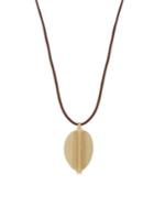 Kenneth Cole New York Rough Luxe Geometric Oval Pendant Necklace
