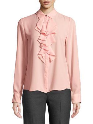 Karl Lagerfeld Paris Ruffle-front Blouse