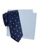 Tallia Mason Neat Floral Tie And Pocket Sqaure Set
