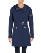 Vince Camuto ?zip Up Hooded Trench Coat