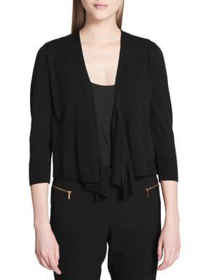Calvin Klein Draped Open Front Cardigan