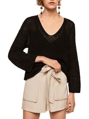 Mango Planet V-neck Jersey Sweater