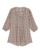 Melissa Mccarthy Seven7 Printed Pleated Blouse