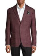 Tallia Orange Textured Button Front Sportcoat