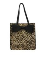 Betsey Johnson The Mighty Jungle Leopard Print Bow Tote