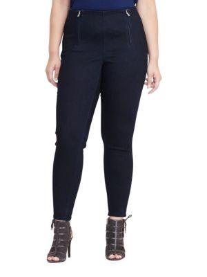 Lauren Ralph Lauren Plus Stretch Cotton Skinny Pants