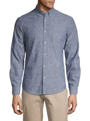 Black Brown Chambray Cotton Shirt