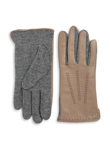 Lauren Ralph Lauren Wool-blend And Leather Touch Gloves