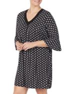Ellen Tracy Plus Geometric Bell Sleeve Tunic