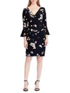 Lauren Ralph Lauren Floral Jersey Flutter-sleeve Dress