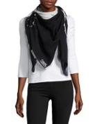 Karl Lagerfeld Abstract Print Fringed Scarf