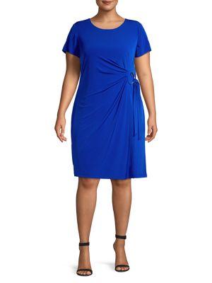 Calvin Klein Plus Ring-belt Sheath Dress