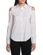 Donna Karan Cold-shoulder Button-down Shirt