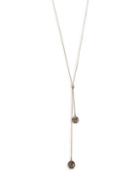Kensie Pave Disk-accented Y Necklace