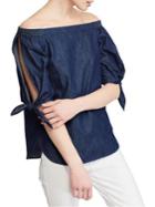 Lauren Ralph Lauren Denim Off-the-shoulder Top