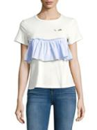 Design Lab Lord & Taylor Striped Cotton Top