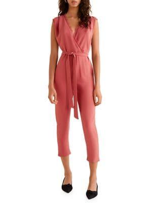 Mango Lace V-neck Jumpsuit