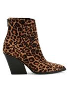 Dolce Vita Issa Leopard-print Calf Hair Booties