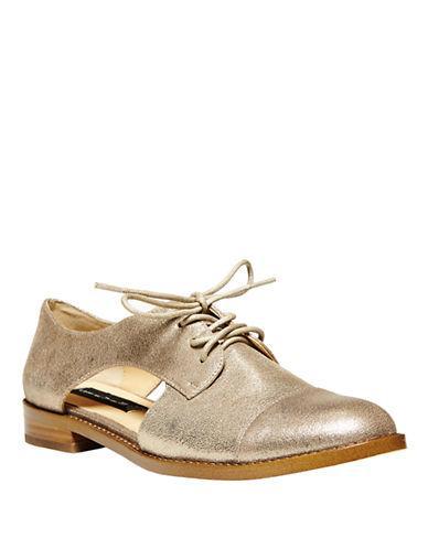 Steven By Steve Madden Allovr Metallic Leather Oxfords